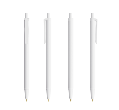 ensemble stylo bic clic stic bille blanc personnalisé