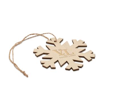 Décoration en bois MDF flocon personnalisée