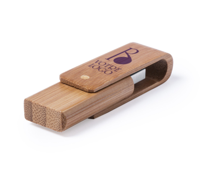clé usb bamboo 16gb publicitaire marquage gravure