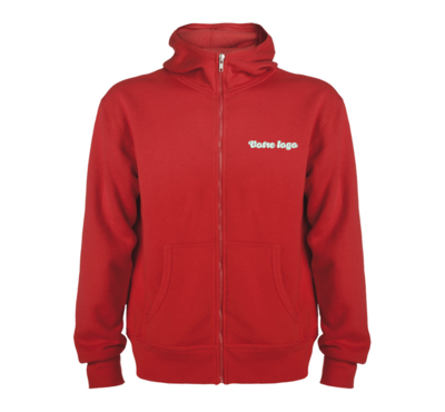 sweat zippé personnalisable