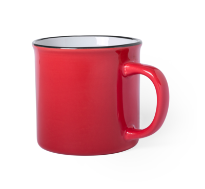 mug céramique rouge à personnaliser 