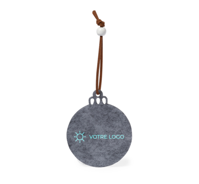 ornement de noel en feutrine en forme de boule