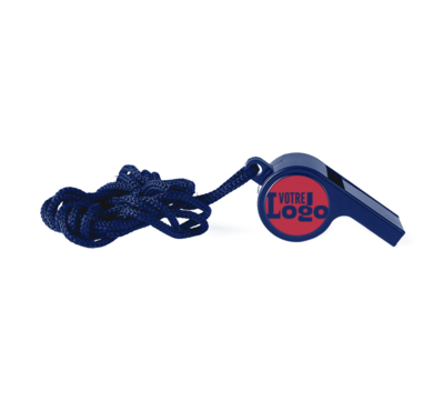 sifflet coloré couleur bleu personnalisable