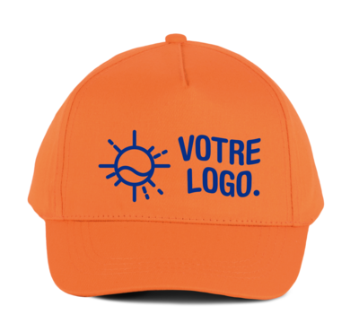 Casquette orange logotée