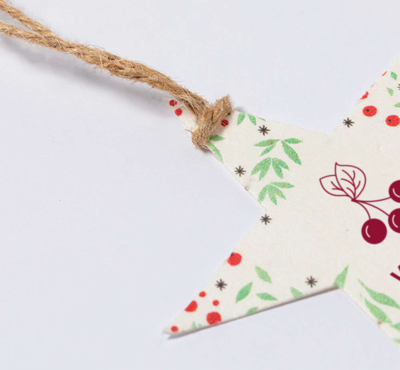 ornement noel étoile logoté 