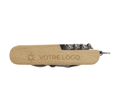couteau de poche en bois personnalisé