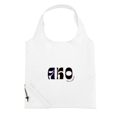 Sac shopping pliable blanc