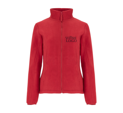 veste en polaire couleur rouge