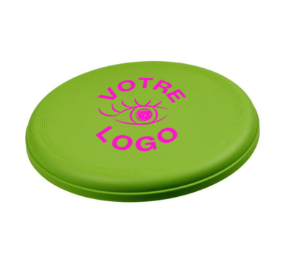frisbee en plastique recyclé couleur citron vert