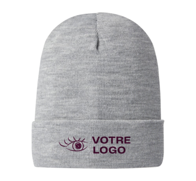 bonnet logoté couleur gris