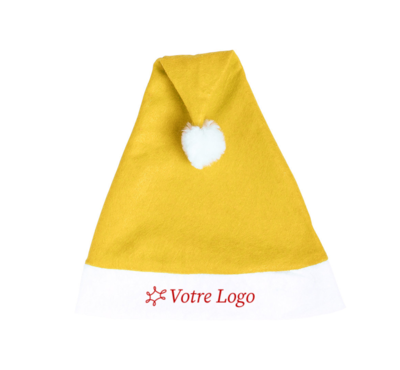 bonnet père noel couleur jaune personnalisable