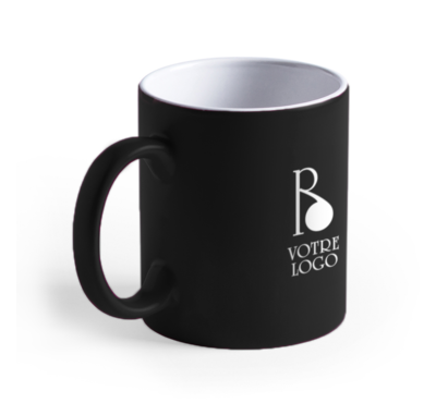 mug céramique logoté noir