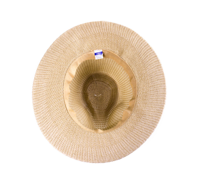 chapeau de plage couleur beige 