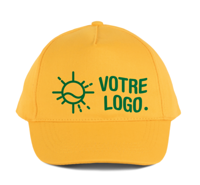 Casquette jaune logotée