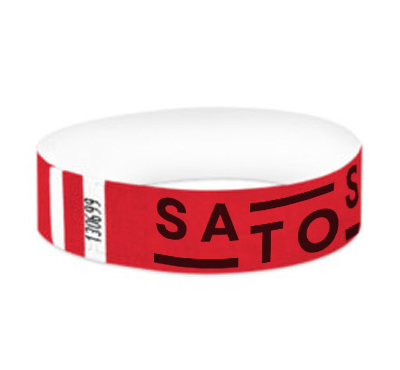 Bracelet personnalisé rouge Tyvek