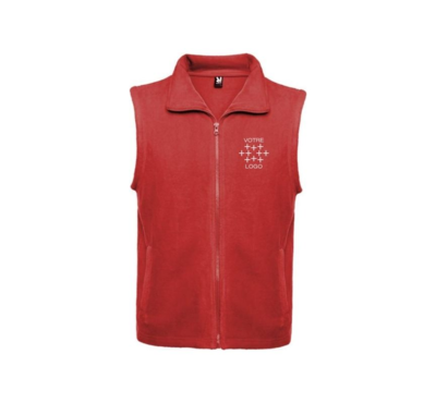 gilet en polaire rouge personnalisable 