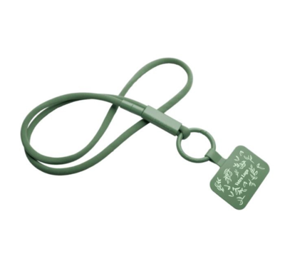 tour de cou porte telephone couleur vert olive 