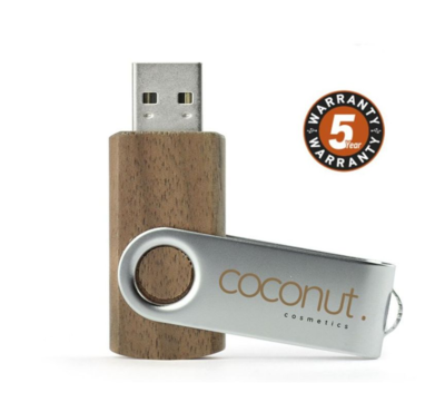 clés usb bois foncé