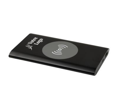 batterie externe publicitaire couleur noir 4 000 mAh