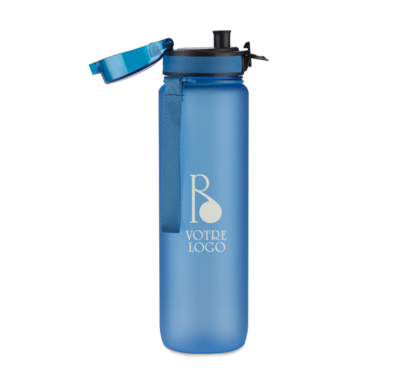 bouteille graduée bleu personnalisable