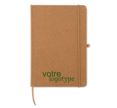 carnet brun en plastique recyclé