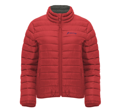 doudoune couleur rouge personnalisable pour femme