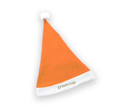 bonnet père noel orange personnalisable