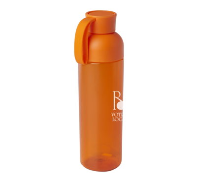 bouteille d'eau couleur orange logoté