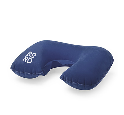 Coussin de voyage bleu marine publicitaire