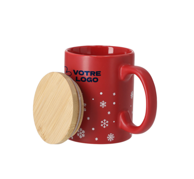 tasse de noel rouge logoté