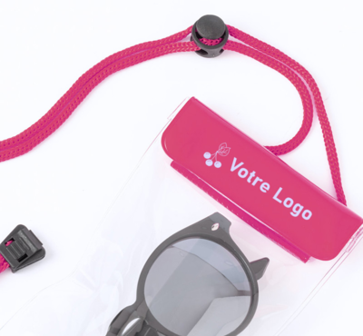 etui étanche pour objet couleur rose personnalisable