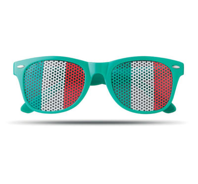 lunettes avec drapeau national italie