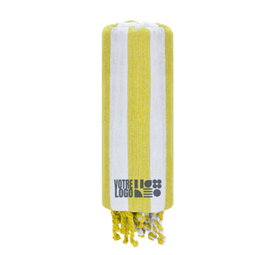 paréo serviette couleur jaune RPET