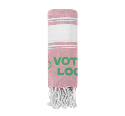 paréo couleur rose logoté