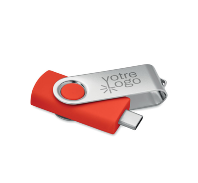 clé USB-C 16gb couleur rouge personnalisable