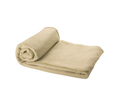 plaid polaire beige personnalisable