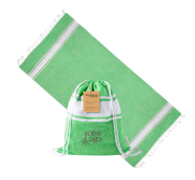 Sac à dos paréo couleur verte publicitaire