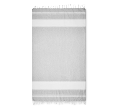 set sac et serviette de plage couleur gris personnalisable