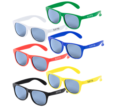 Lunettes de soleil publicitaires colorées