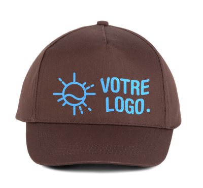 Casquette brun logotée