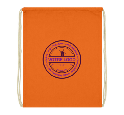 sac à dos cordons coloré couleur orange