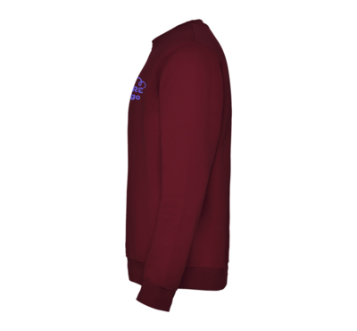pull ras du cou couleur bordeaux coté
