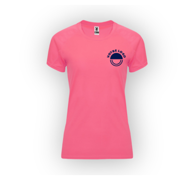 Tee-shirt sport rose clair femme