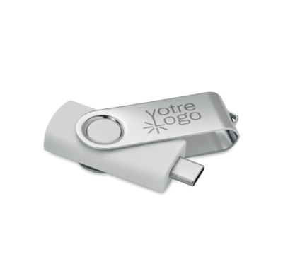 clé usb couleur blanc personnalisable