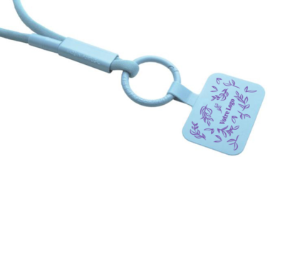 tour de cou porte couleur bleu personnalisable