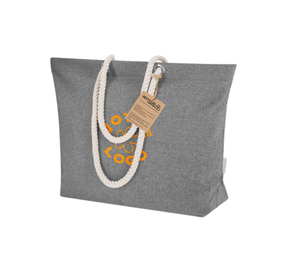 sac de plage en coton recyclé couleur noir