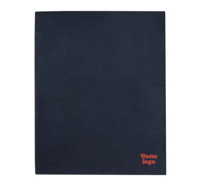 plaid en polaire molletonnée bleu marine