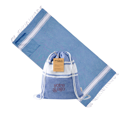 sac à dos paréo couleur bleu marine publicitaire