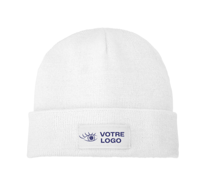 bonnet blanc personnalisable 