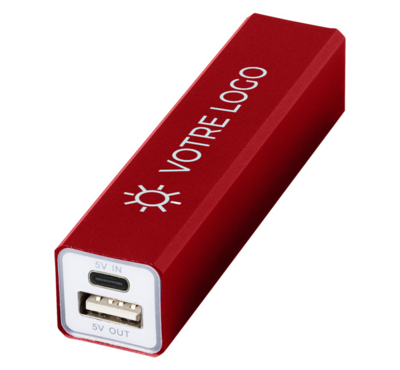 batterie externe rouge 